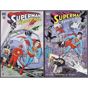 DC Comics Comic Lot Superman Space Age # 2 3 Michael Allred Justice League